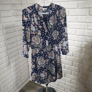 Daniel Rainn Ladies Size Small Navy with Pattern Lined Flowy Dress